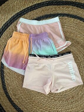 Umbro Women's Light Pink Athletic Lounge Shorts bundle